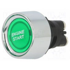 Mygtukinis jungiklis 50A/250VAC, 50A/12VDC OFF-(ON) žalias (variklio paleidimui)